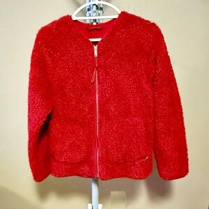 Lululemon Athletica Vibrant Red Fuzzy Jacket